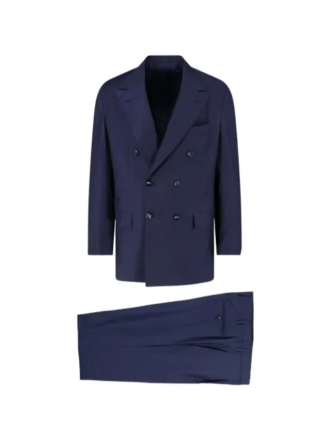 Kiton double-breasted suit Blue UA85TK0818113