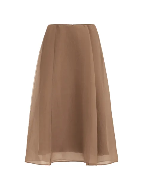 Brunello Cucinelli crispy silk circle skirt Neutrals MF940G3877C832