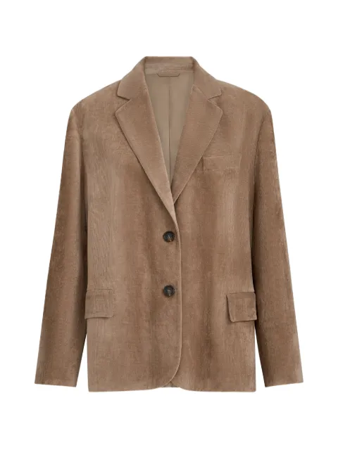 Brunello Cucinelli fluid corduroy blazer with Monili Neutrals MG5477201C3368