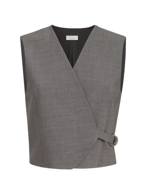 Brunello Cucinelli Tropical Luxury wool vest Grey M0W07SW706C010