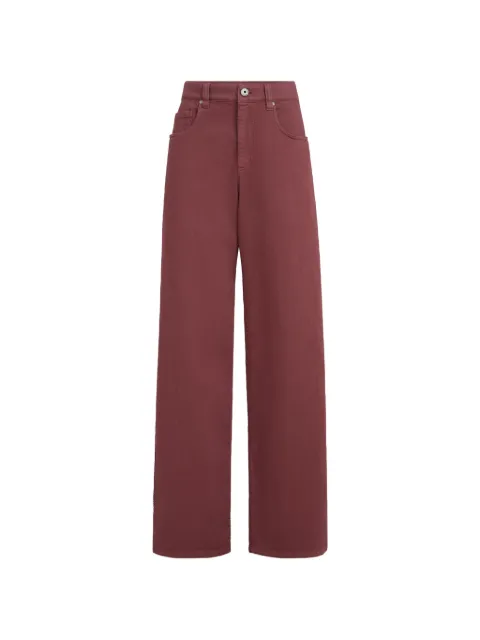 Brunello Cucinelli denim trousers with monili Red MH137P4021C9813