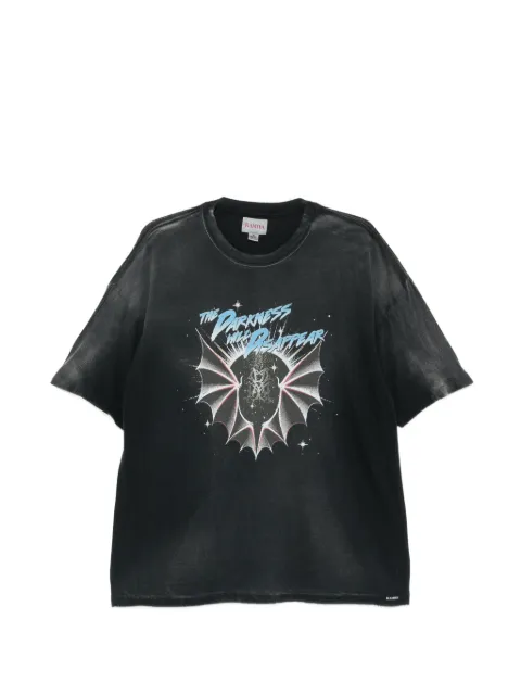 KAMIYA graphic-print faded-effect T-shirt Black G16TS0861