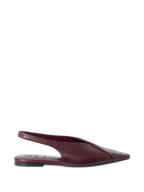 Brunello Cucinelli calfiskin slingback flats Red MZSKC3369C4187