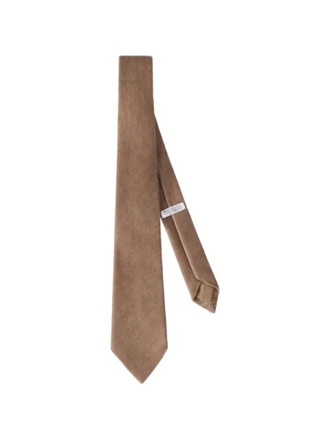 Brunello Cucinelli fluid corduroy tie Neutrals MG547B3C99C3368