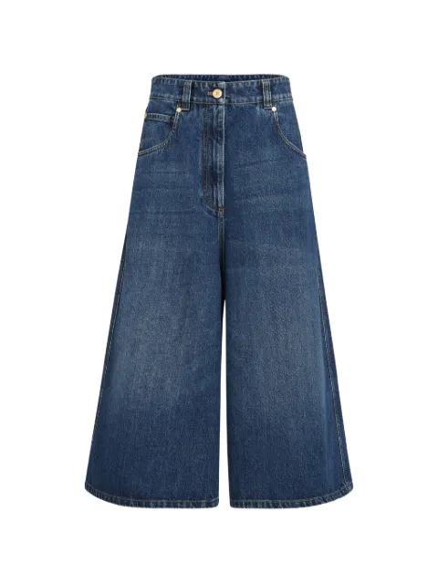 Brunello Cucinelli baggy crop trousers with monili Blue MA095P4082C9825