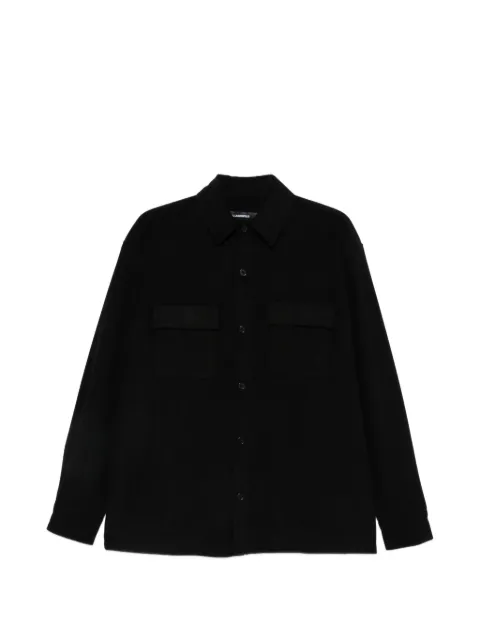 Karl Lagerfeld corduroy-texture flap-pocket overshirt Black 60597560563008
