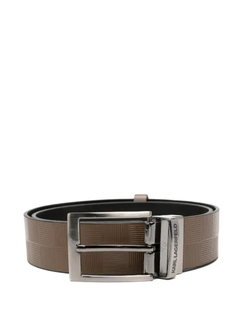 Karl Lagerfeld check-pattern belt Brown 8053020563112
