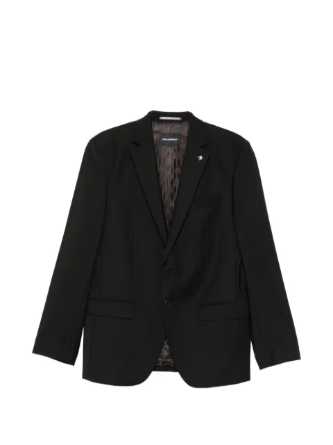 Karl Lagerfeld single-breasted buttoned blazer Black 15560110500090
