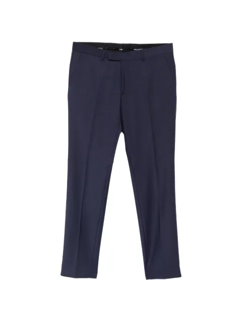 Karl Lagerfeld belt-loop pressed-crease trousers Blue 25560110500090
