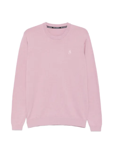 Karl Lagerfeld embroidered-logo sweater Pink 6550000563300