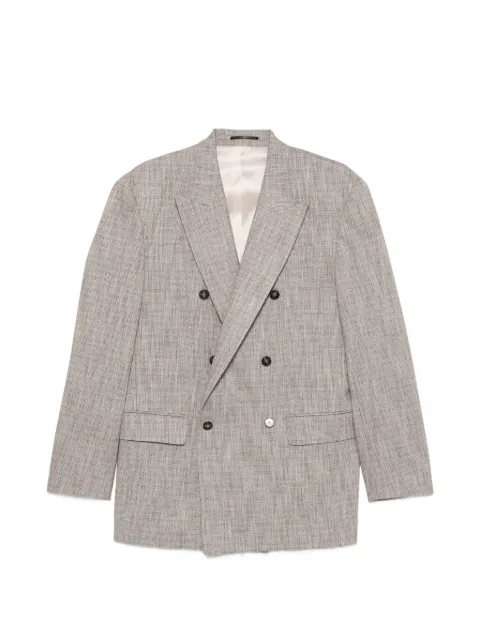 Karl Lagerfeld double-breasted peaked-lapel blazer Neutrals 15512210563017
