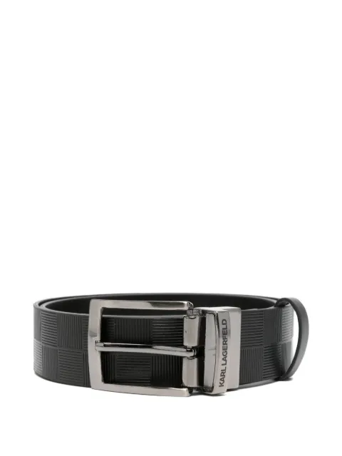 Karl Lagerfeld check-patterned belt Black 8053020563112