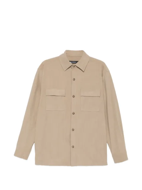 Karl Lagerfeld corduroy-effect overshirt Neutrals 60597560563008