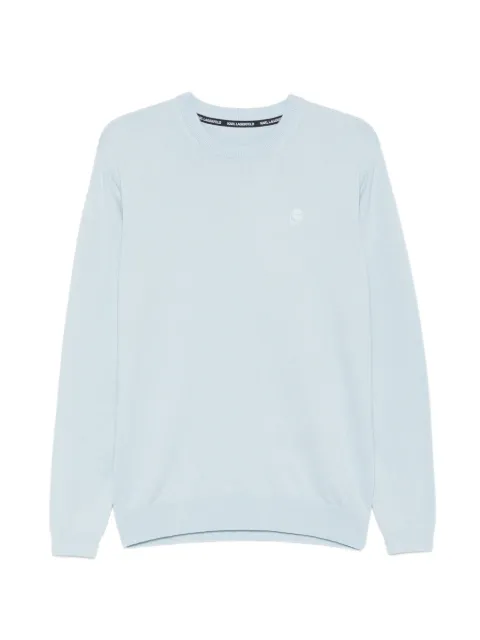 Karl Lagerfeld logo-embroidered crew-neck sweater Blue 6550000563300