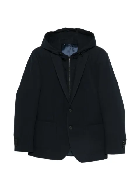 Karl Lagerfeld hooded single-breasted jacket Blue 15568410563001