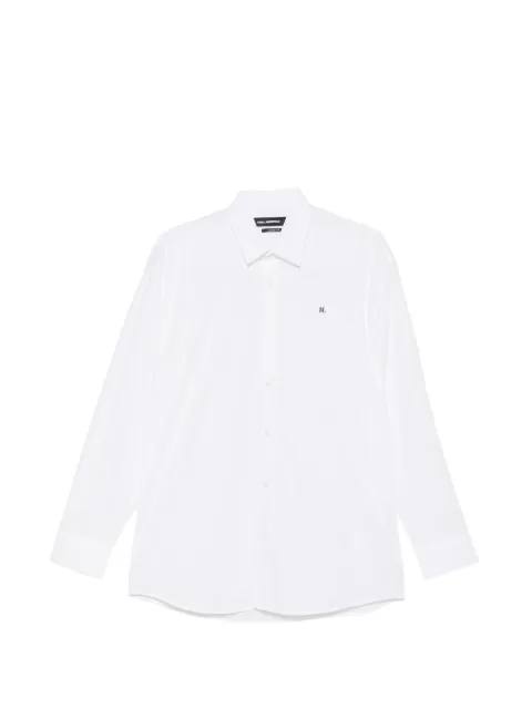 Karl Lagerfeld logo-plaque loose-fit shirt White 60593360563675