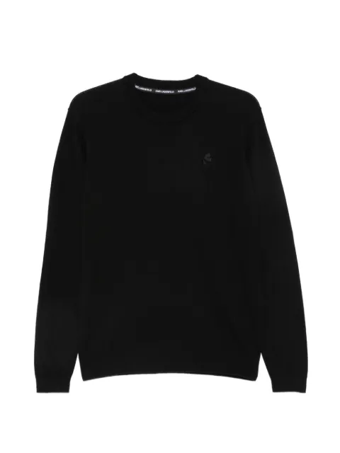 Karl Lagerfeld logo-patch sweater Black 6550000563300