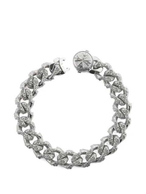Emanuele Bicocchi Flourish curb-chain bracelet Silver BRFLOB2