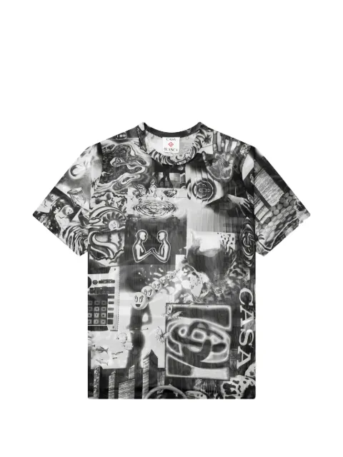 Casablanca Rave Collage patchwork-print T-shirt Grey MSS26TP07101