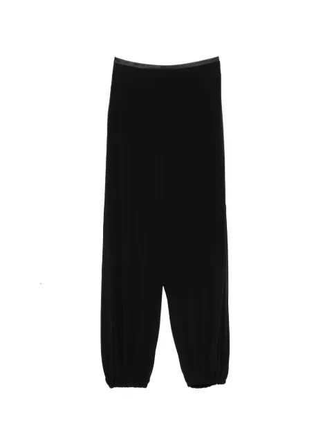 Emporio Armani elasticated-cuff trousers Black EW004432AF14054