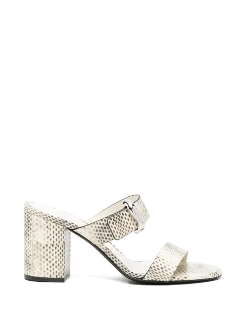 Emporio Armani snakeskin-effect buckle-strap sandals Neutrals EW004447AF25072U1131