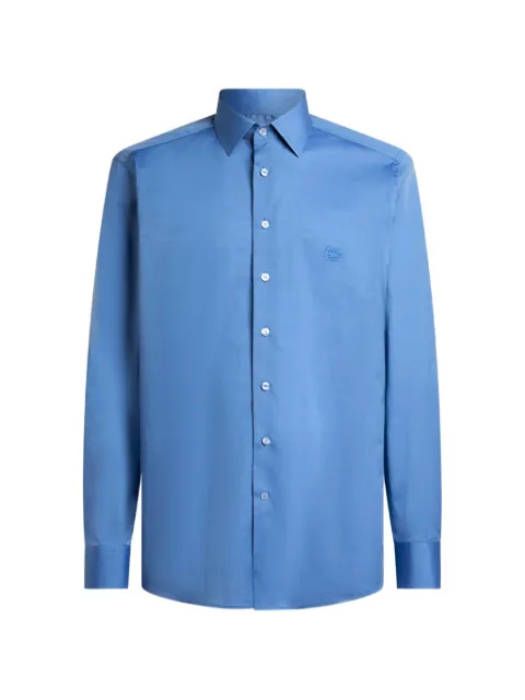 ETRO Pegaso-embroidered shirt Blue MRIB000299TU5D0