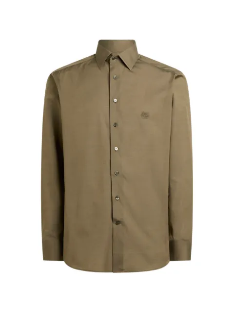 ETRO Pegaso-embroidered shirt Green MRIB000299TU5D0