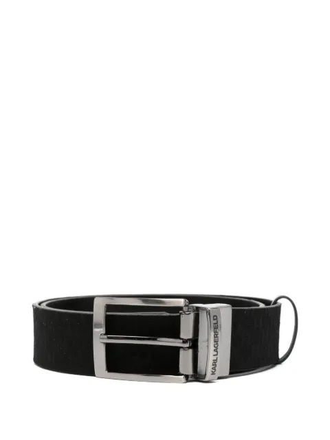Karl Lagerfeld monogram-pattern belt Black 8053020563115