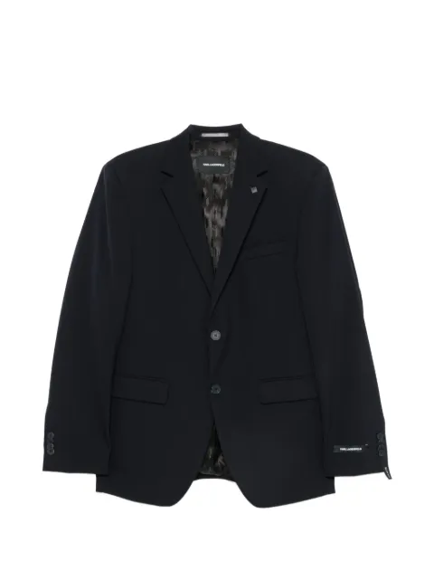 Karl Lagerfeld single-breasted buttoned blazer Blue 15520310500091