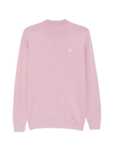 Karl Lagerfeld logo-patch ribbed-trim sweater Pink 6550020563300