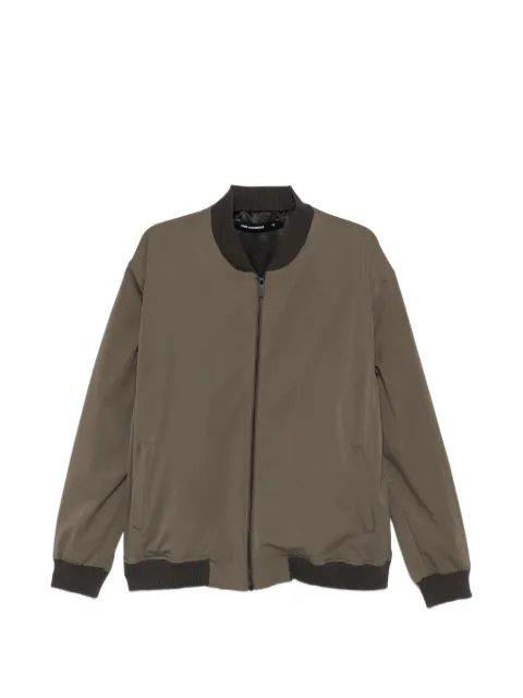 Karl Lagerfeld ribbed-trim zip-up bomber jacket Green 5050660563093