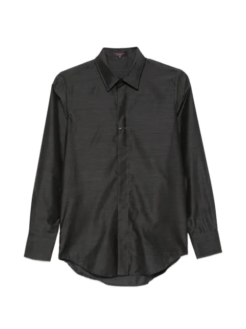 Barbara Bui pierced-detail long-sleeve shirt Grey G1410GAF