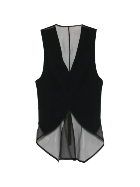 Emporio Armani sheer-panel waistcoat Black EW004490TE10419
