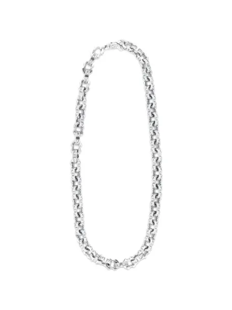 Emanuele Bicocchi pyramid-stud anchor-chain necklace Silver BRPYN3