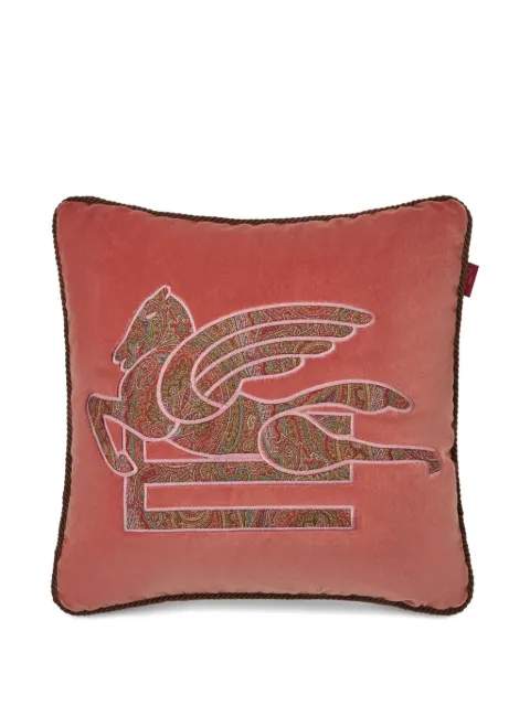 ETRO HOME Pegaso appliqué paisley cushion Pink UKAA0001AR267