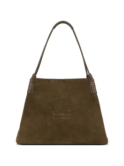 ETRO large Libra suede tote bag Green WP1D0028AP343