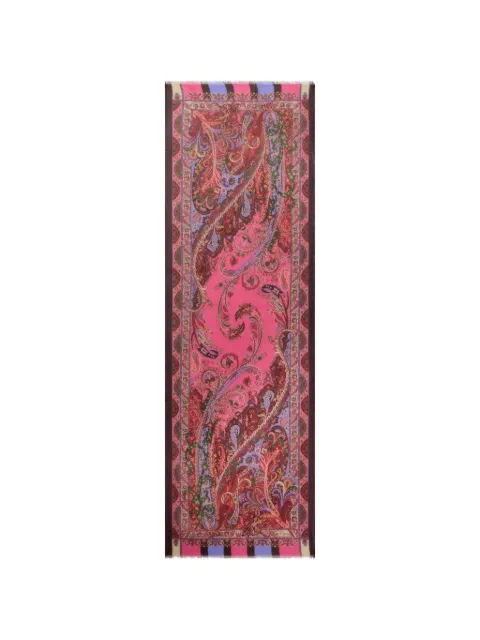 ETRO floral-motif silk scarf Pink WATA0005AS262
