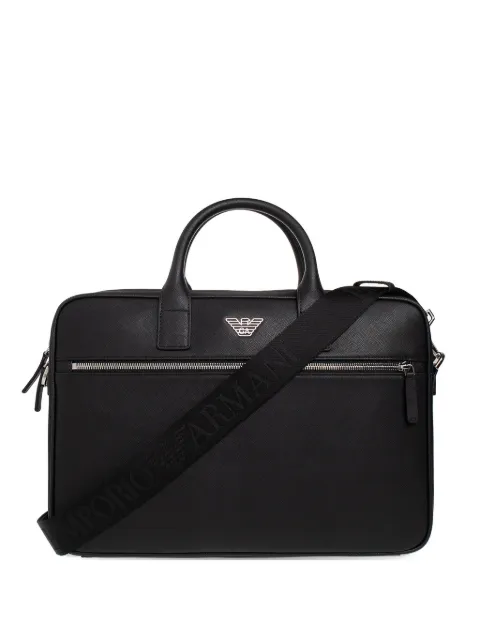Emporio Armani Essential logo-plaque briefcase Black Y4P119Y138E