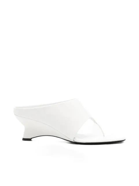 KHAITE thong wedge sandals White F31081027L1027