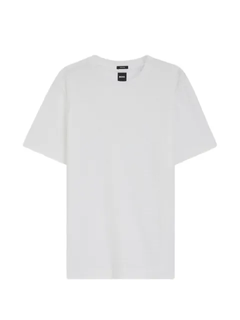 BOSS waffle-knit t-shirt White 50559677