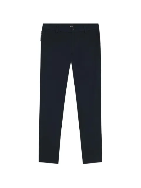 BOSS belt-loops straight-leg trousers Blue 50561166