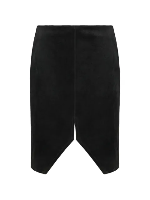 TATUNA asymmetric velvet skirt Black TAT087