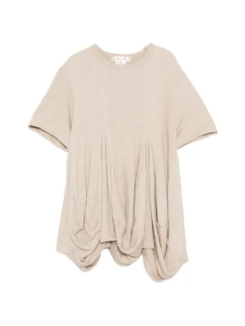 Comme Des Garçons pleated draped T-shirt Neutrals GQT005