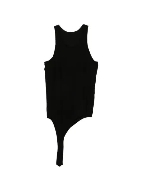 Julius asymmetric panelled vest Black 937CUM31