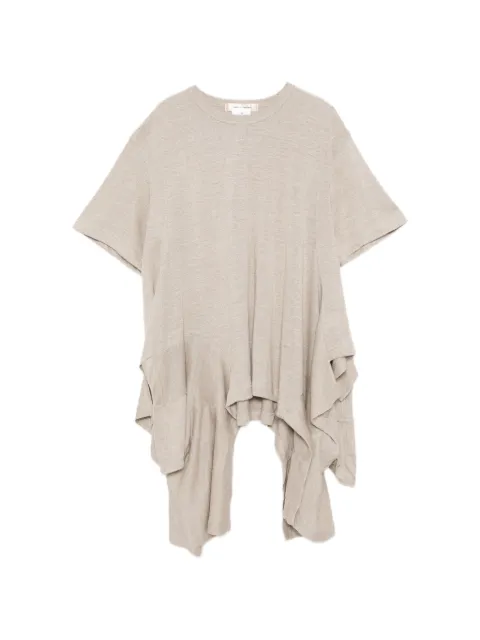 Comme Des Garçons asymmetric ruffled T-shirt Neutrals GQT003