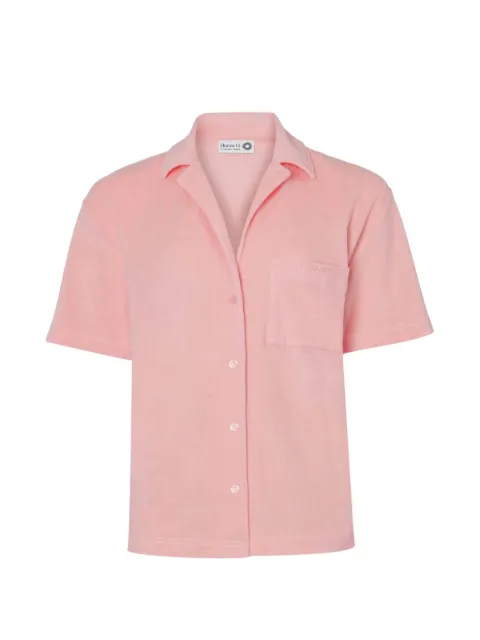 Hunza G short-sleeve towelling shirt Pink SHORTSLEEVETOWELLI