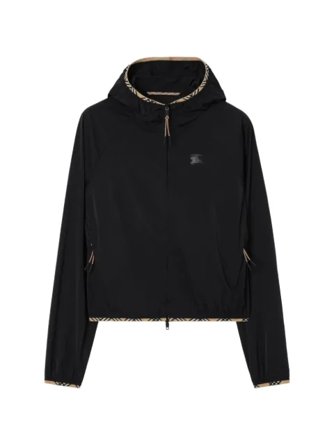 Burberry stretch nylon hooded jacket Black 8123496