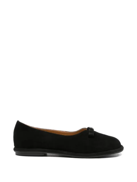 SERGIO MORETTI FIRENZE bow-detail suede ballet flats Black R658526102BLK