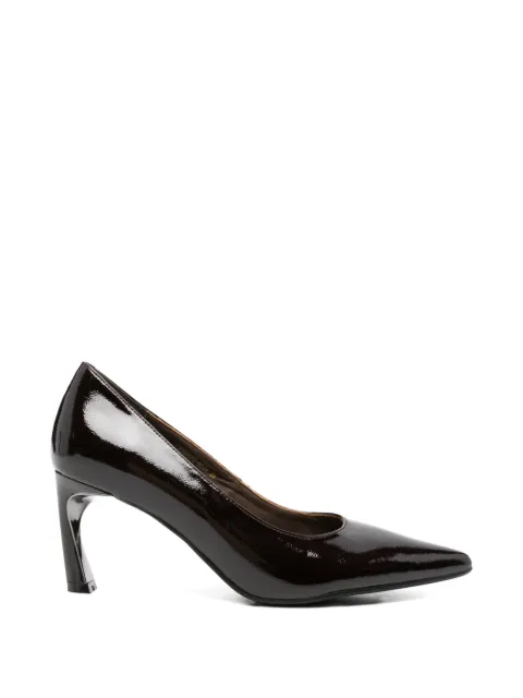 SERGIO MORETTI FIRENZE patent-finish pointed-toe pumps Brown R658526121