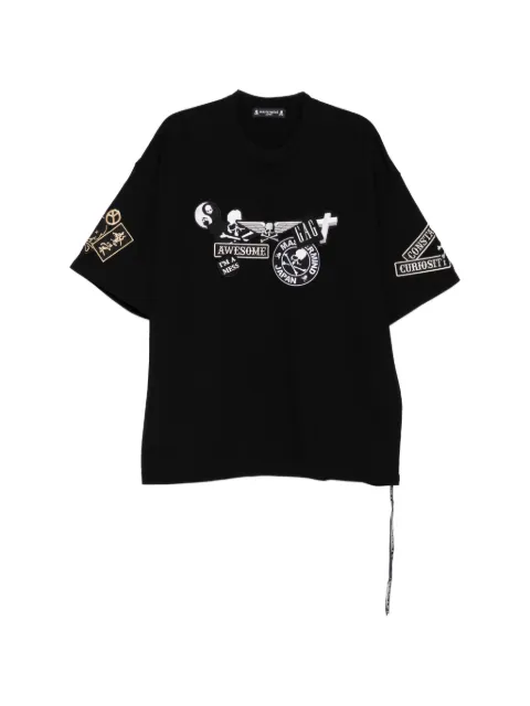 Mastermind Japan logo-patch boxy T-shirt Black MJ26EE1TS108020BLK